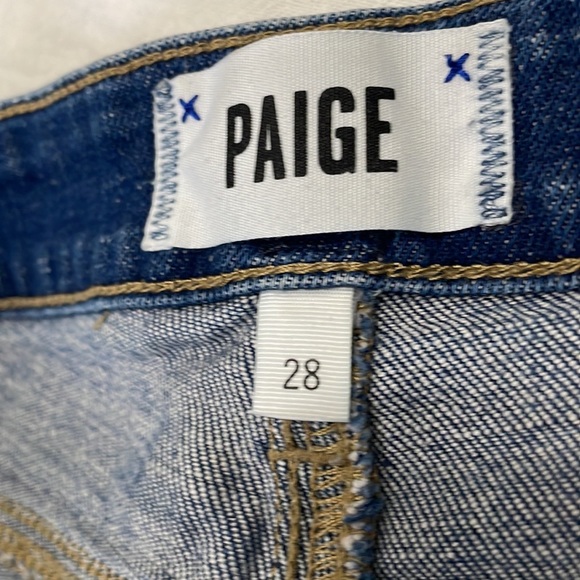 Paige Jimmy Jimmy Short Cuffed Hem Denim Jeans Size 28 - Picture 6 of 7